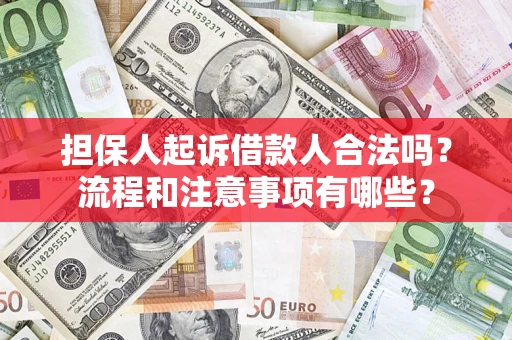北京担保人起诉借款人合法吗？流程和注意事项有哪些？