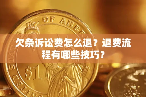 北京欠条诉讼费怎么退？退费流程有哪些技巧？